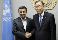 Mahmoud Ahmadinejad and Ban Ki-moon