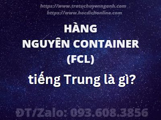 "Hàng nguyên container (FCL)" tiếng Trung là gì?