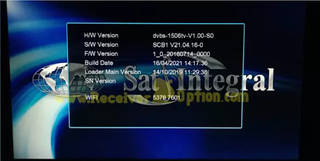 SAT INTEGRAL SP-1219HD SP-1229HD 1506TV 1G 8M NEW SOFTWARE 16 APRIL 2021