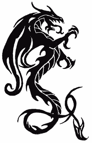 Celtic art as the form of dragon tattoo designs. 