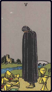 The 5 of Cups - Tarot Card from the Rider-Waite Deck