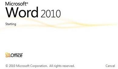 Office 2010 Splash Screen picture