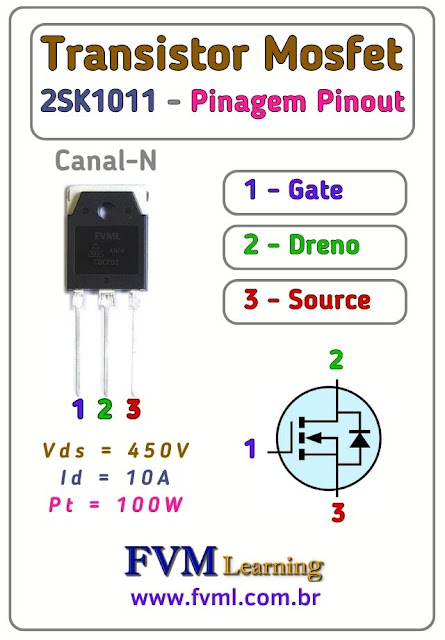 Datasheet-Pinagem-Pinout-Transistor-Mosfet-Canal-N-2SK1011-Características-Substituição-fvml