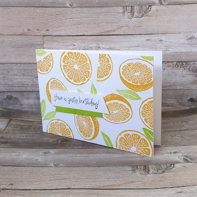Sweet citrus stampin up easy simple stamping birthday card