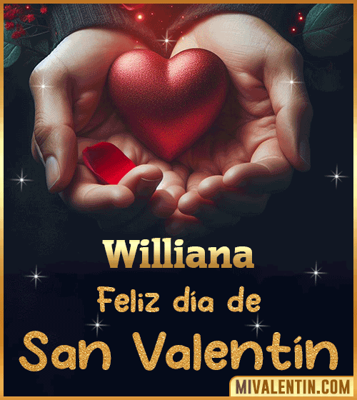 Gif de feliz día de San Valentin Williana