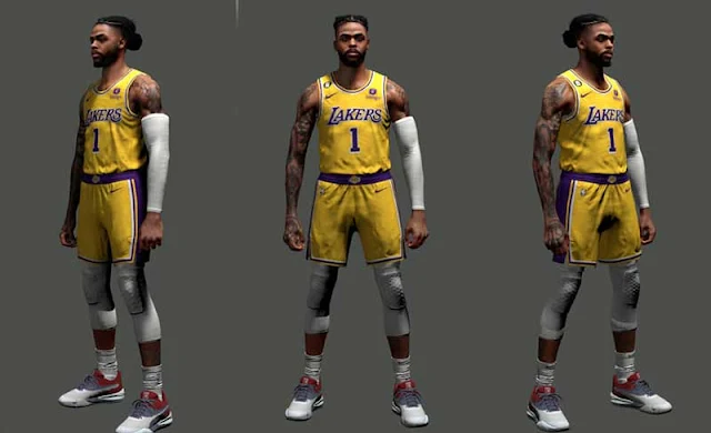 NBA 2K23 D´Angelo Russell Cyberface (Updated Hairstyle)