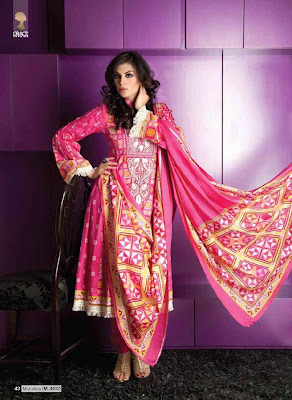 Stylish Grace Fabrics Lawn Collection 2012,summer fashion,fashion for 2012,2012 fashion trend,fashion in 2012,lawn suits,latest summer fashion,this summer fashion