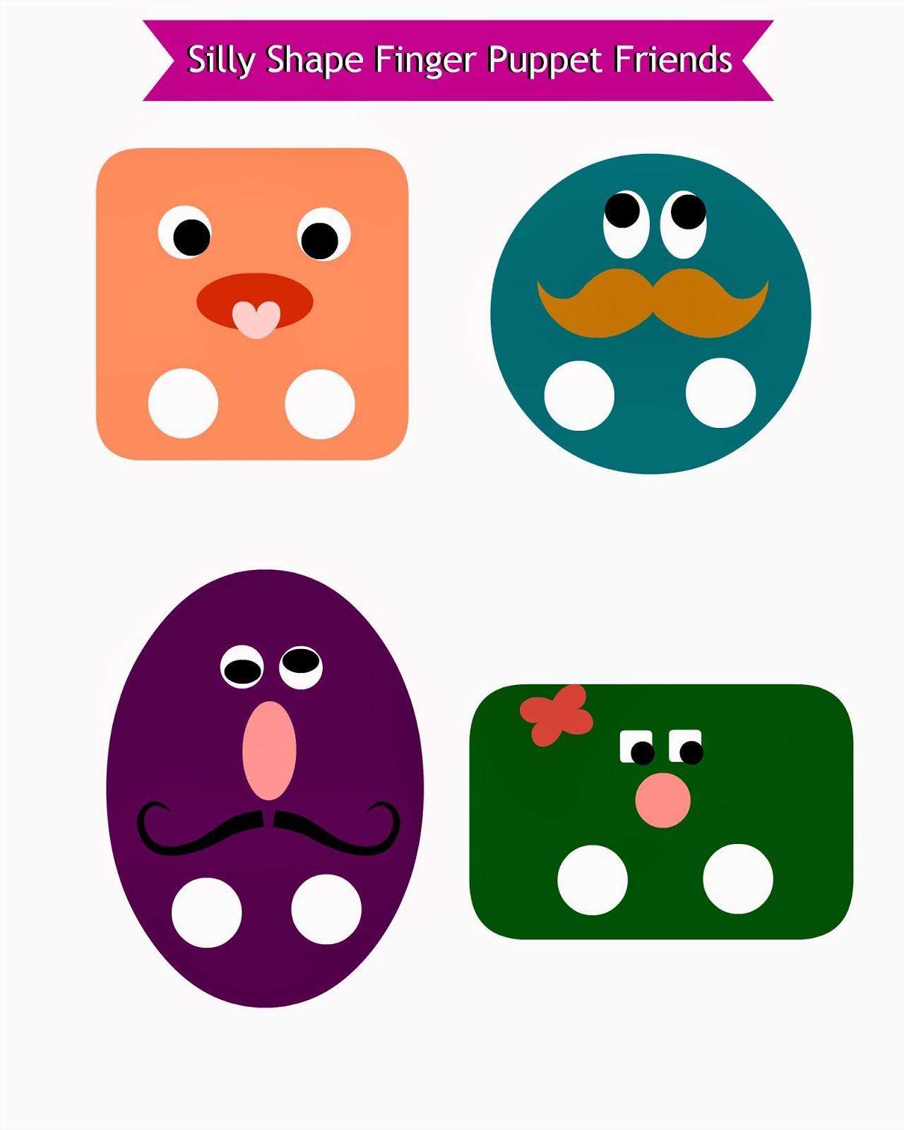 Free Silly Shape Friends Printable - perfect entertainment for you kids! Click through to get these!