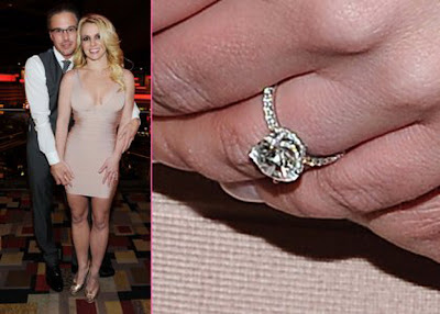 Recently Engaged Britney Spears 3-Plus Carat Diamond Ring Showed