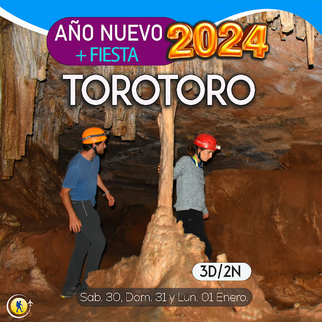 AÑO NUEVO EN TOROTORO año nuevo 2024 en torotoro fiesta bailable con amplificacion sonido aereo turismo viajes vacaciones familia tours baratos a torotoro dinotrek bolivianita tours travesia bolivia