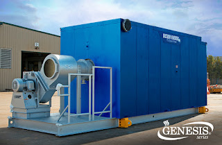 High temperature fluid generator skid mounted outdoor location