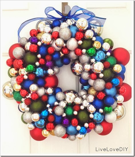 Christmas ornament wreath colorful