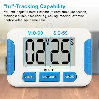 Kitchen Cooking Timer Digital Count-Down Up Clock LCD Display Loud Alarm Magnetic hown - store