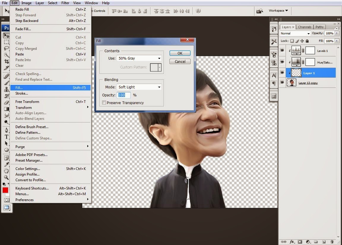  Cara membuat Karikatur dengan Photoshop