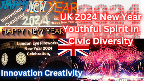 UK 2024 New Year Youthful Spirit in Civic Diversity