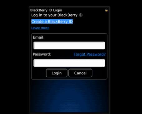 Cara Membuat ID Blackberry Atau Blackberry ID Di App World