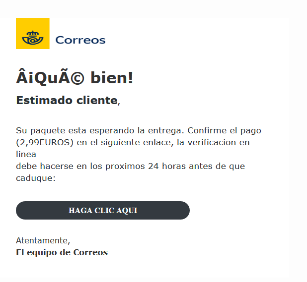 Estafa correos