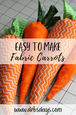 Easy to make homemade fabric stuffed carrots