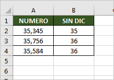 como usar la funcion redondear en excel