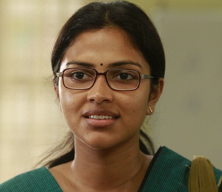 Indian Model Amala Paul Without Makeup Face Closeup With Glass