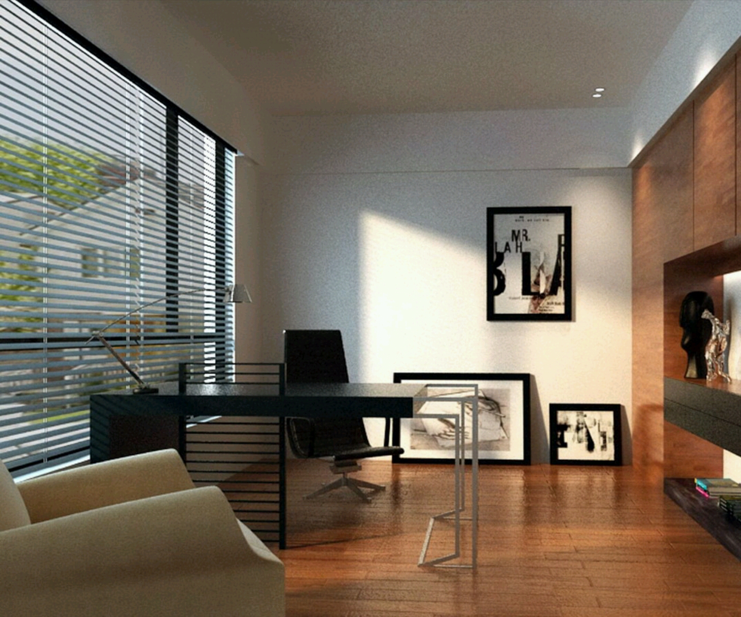 Modern homes studyrooms interior designs ideas.
