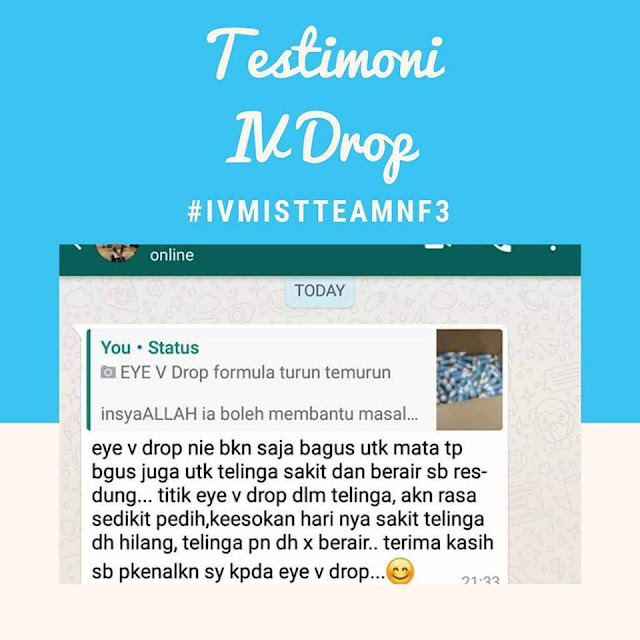 Testimoni Pengguna IV Mist Drop