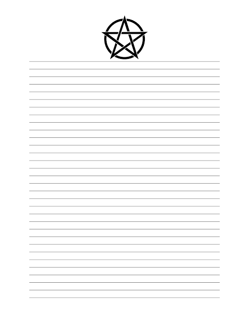 Pentagram Journal Page Free Printable Download