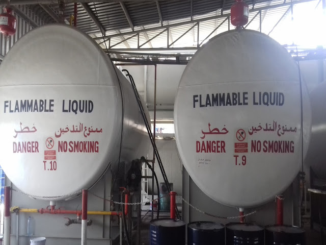 Confined Space (Flammable Liquid Tanks) White Spirit at a Paint Manufacturing Plant - Container Capacity 10 Tons Dual Tanks