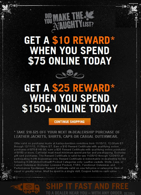 Harley-Davidson Rewards Offer