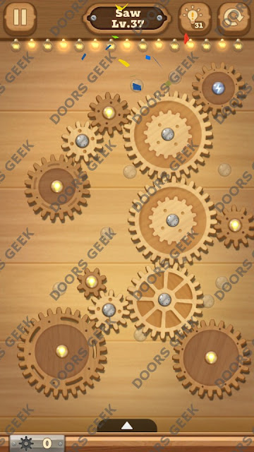Fix it: Gear Puzzle [Saw] Level 37 Solution, Cheats, Walkthrough for Android, iPhone, iPad and iPod