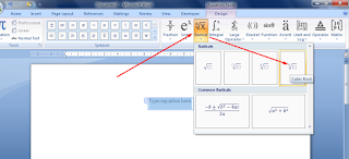 Insert New Equation Word 2007