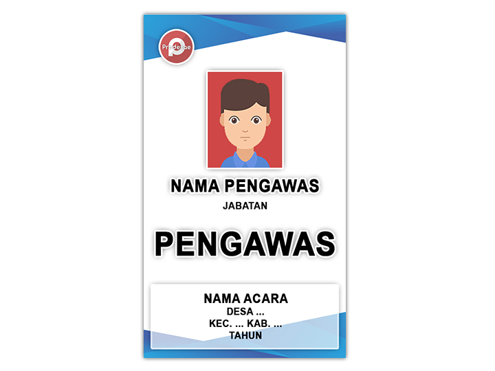 Download Template ID Card Pengawas File PSD
