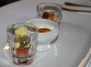 amuse bouches at Poustagnacq restaurant in Saint Paul lès Dax