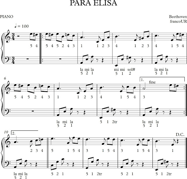 PARA ELISA - Piano Fácil