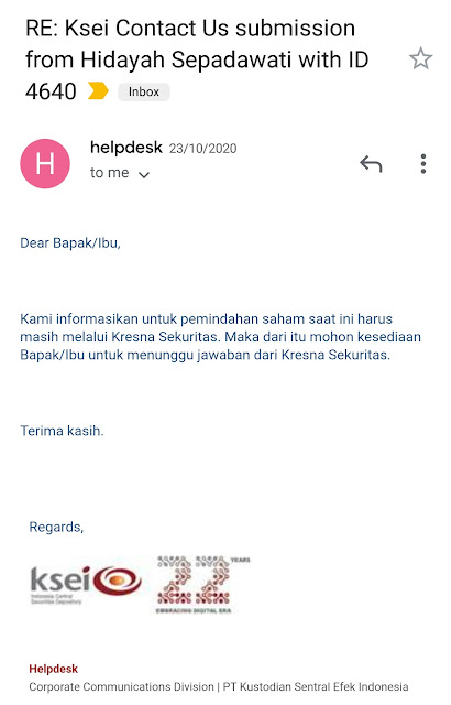 Email dari KSEI