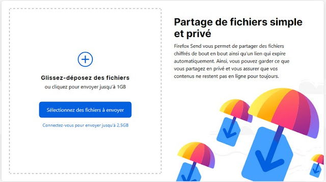 Partage de fichiers gratuit : Firefox Send entend concurencer WeTransfer et Dropbox