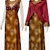 Model Gamis Blazer Batik Kombinasi Polos