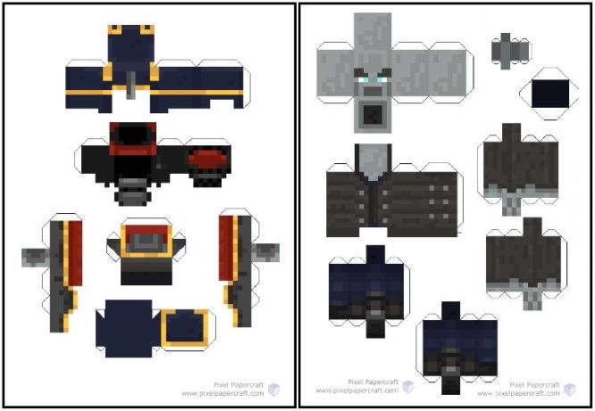 Papercraft Minecraft, Made using the patterns from Pixel Pa…