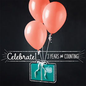 Balloons to Celebrate 3 years of Stampin'UP!'s Paper Pumpkin Monthly Craft Kits