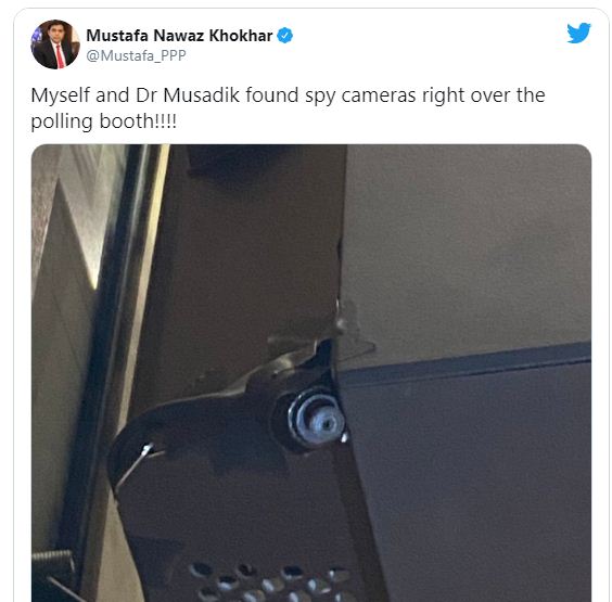 Spy cameras at polling booth cause outrage ahead of Senate chief election