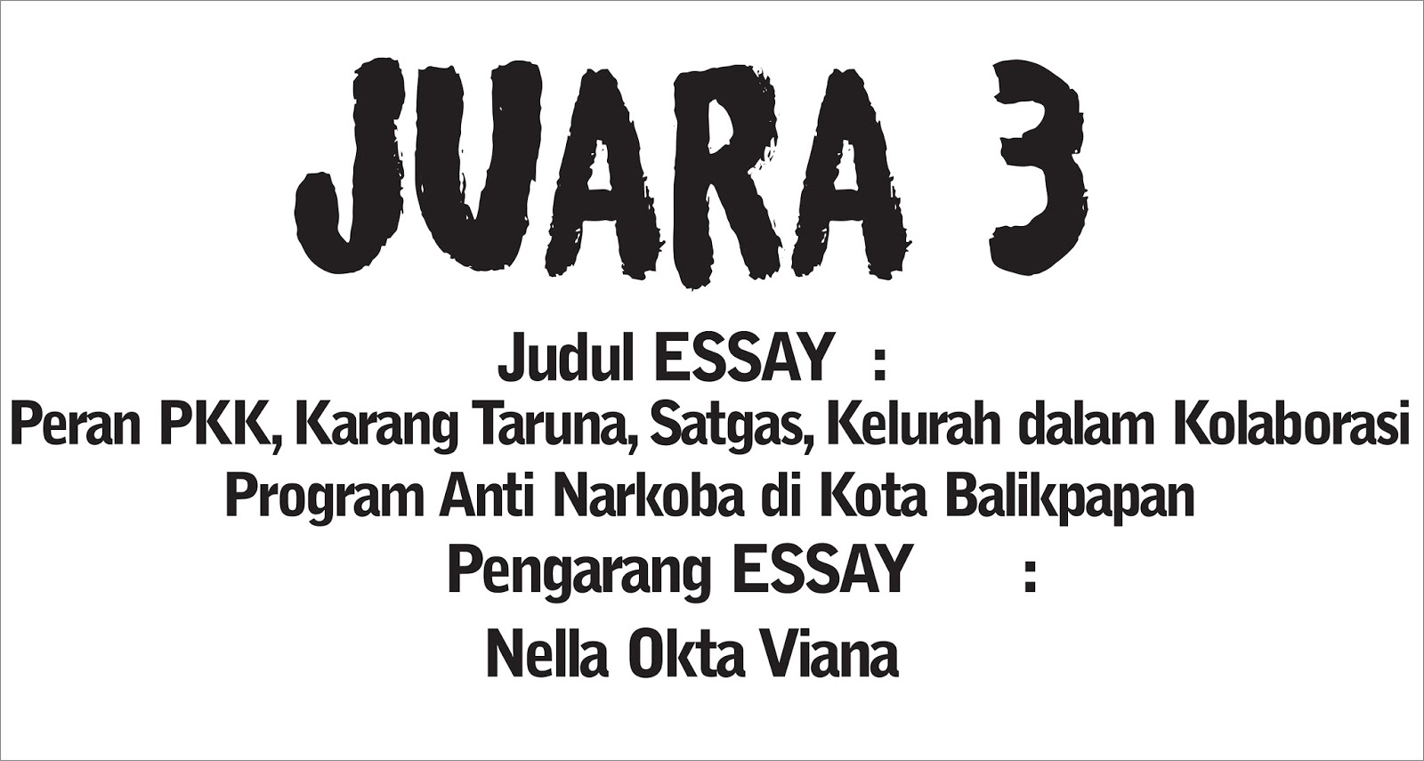 Contoh Esai Generasi Anti Narkoba - Simak Gambar Berikut