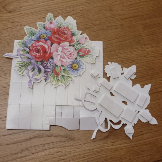 How to use adhesive foam squares pads for 3d paper craft layering work