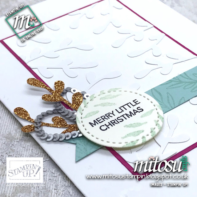 Stampin' Up! Sprig Punch Card Idea for Paper Craft Crew Sketch Challenge #PCC315. Order craft supplies from Mitosu Crafts UK online shop