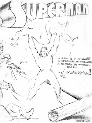 The Superman - Joe Shuster Sketch - 1933