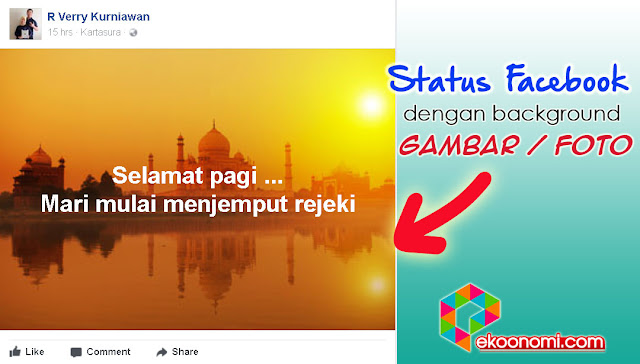 Cara Update Status Facebook Background Gambar Foto