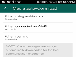 cara menghemat kuota internet dengan mematikan fitur auto download pada whatsapp