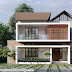 2100 sq-ft modern mixed roof house elevation