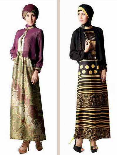 20 Contoh Desain Baju Muslim Gamis Brokat Terbaru 2017