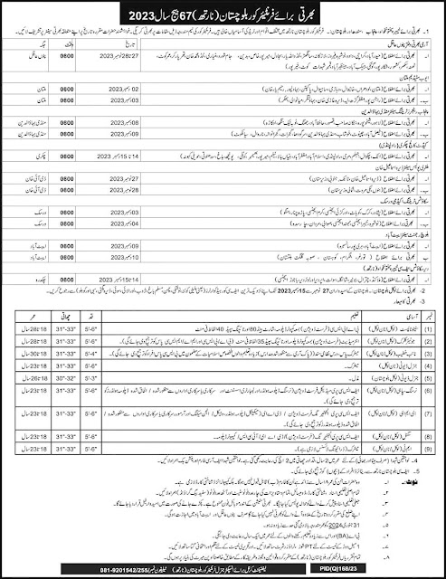 FC Jobs 2023 (Batch-67) Enlist in the Frontier Corps North