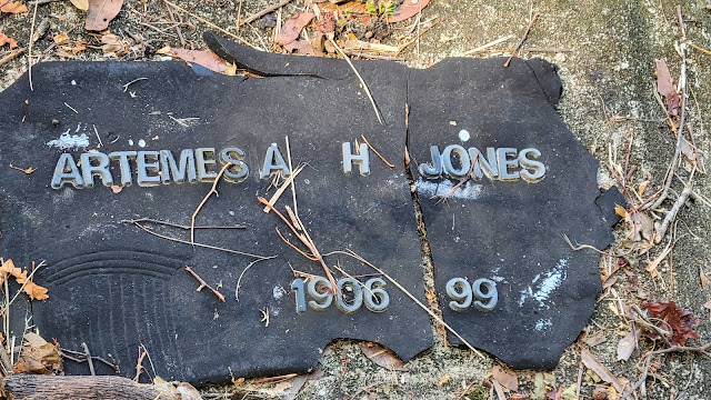 The grave of Artemesia Holloway Jones at the P
